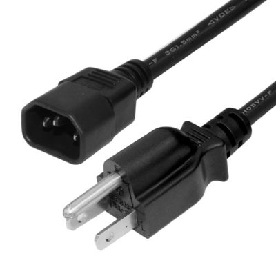 US Nema 515P à C14 câbles d'extension Ac 3 Pin Prong Sjt Svt 16Awg Pvc câble électrique