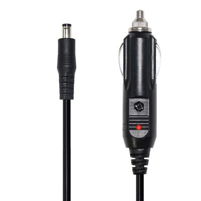 Cable d'extension noir, prise d'allume-cigare, mâle à 5521Mm 5525Mm DC, câble d'alimentation de 12 volts pour voiture