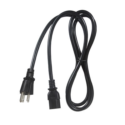16AWG IEC320 3Pin à C13 NEMA USA câble d'alimentation universel en courant alternatif en noir/blanc