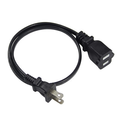Cable d'alimentation de remplacement mince 15A 125V NEMA 1-15P à 1-15R Cordon d'extension pour petits appareils électroniques / appareils portables