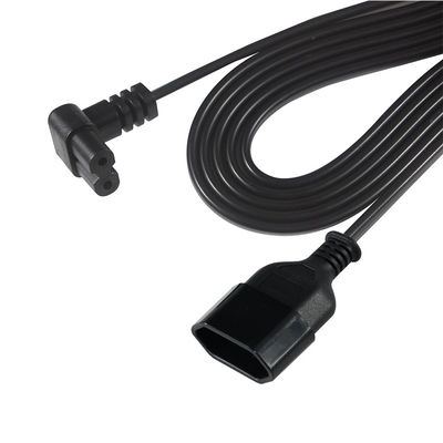 Cordon d'alimentation coudé IEC C7 vers Schuko UE 1,2M Noir