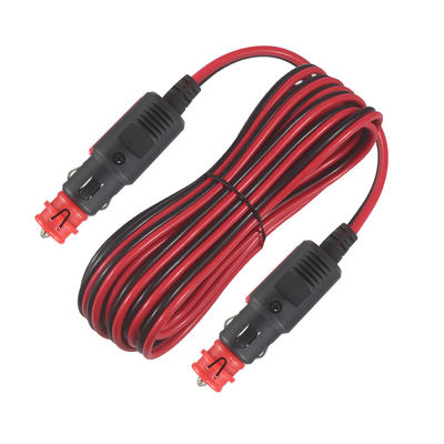 Double mâle 12V/24V Cordon d'extension d'allume-cigare Lourd pour voiture, camping-car, utilisation en extérieur - 3FT/5FT imperméable à l'eau universel
