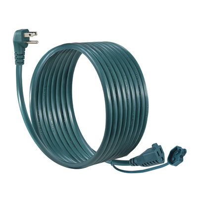 Cordon prolongateur extérieur 90 degrés plat NEMA5-15P vers 5-15R 3 broches mâle à femelle