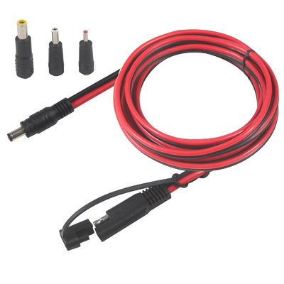 Câble adaptateur coaxial SAE vers CC - 6 pieds 14AWG Connecteur à déconnexion rapide Fiche 5,5 mm x 2,1 mm Extension d'alimentation Jack mâle avec adaptateurs 8 mm 2,5 mm 3,5 mm pour automobile (B09N3LCJ4F)
