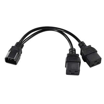 Câble en Y IEC 60320 mâle vers 2 x C19 femelle, C14 vers double C19, câble répartiteur d'alimentation pour baie de serveurs PDU, centre de données