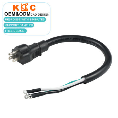 Cordon d'alimentation pour four 15Amp SJTW avec bornes à anneau et protection étanche, prise américaine Nema 5-15P pour appareils électroménagers